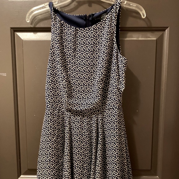 Sleeveless Dress with Polka Dots - Picture 1 of 3